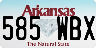 AR license plate 585WBX