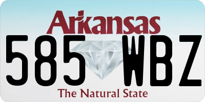AR license plate 585WBZ