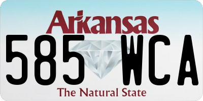 AR license plate 585WCA