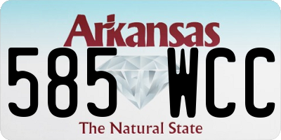 AR license plate 585WCC
