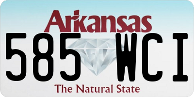 AR license plate 585WCI