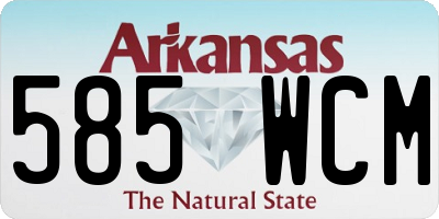 AR license plate 585WCM