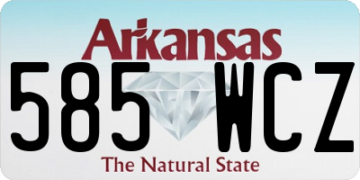 AR license plate 585WCZ