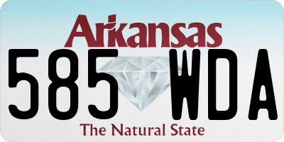 AR license plate 585WDA