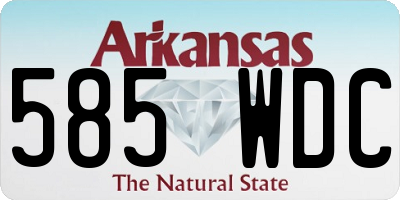 AR license plate 585WDC