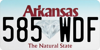 AR license plate 585WDF