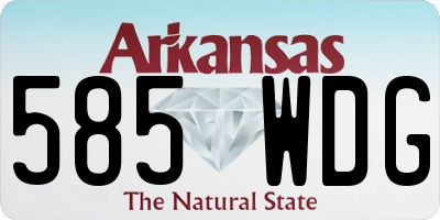 AR license plate 585WDG