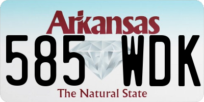 AR license plate 585WDK