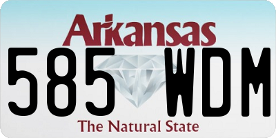 AR license plate 585WDM