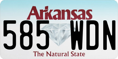 AR license plate 585WDN