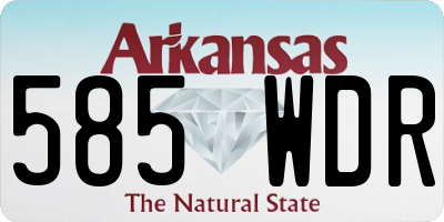 AR license plate 585WDR