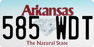AR license plate 585WDT