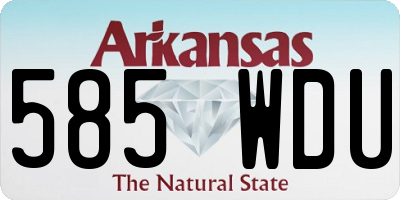 AR license plate 585WDU