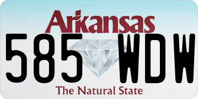AR license plate 585WDW
