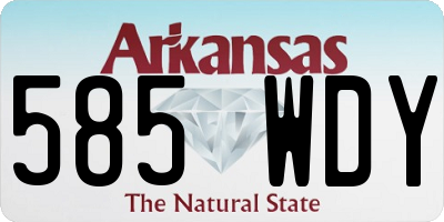 AR license plate 585WDY