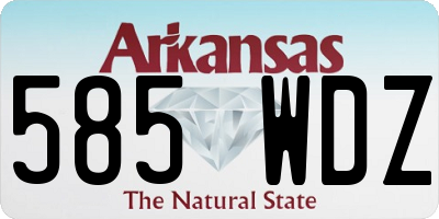 AR license plate 585WDZ