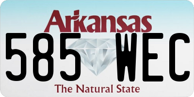 AR license plate 585WEC