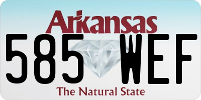 AR license plate 585WEF