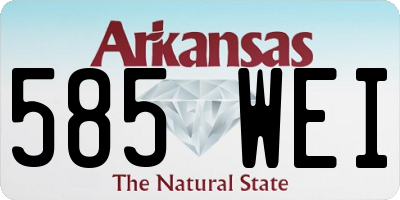 AR license plate 585WEI