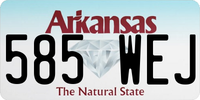 AR license plate 585WEJ