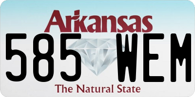 AR license plate 585WEM