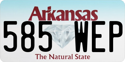 AR license plate 585WEP
