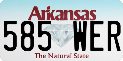 AR license plate 585WER