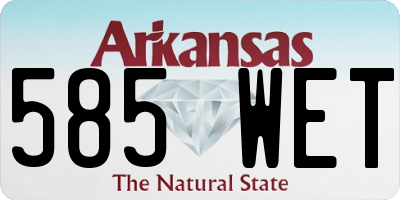 AR license plate 585WET