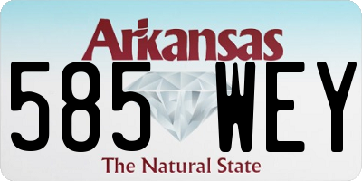 AR license plate 585WEY