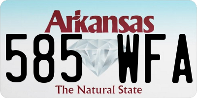 AR license plate 585WFA