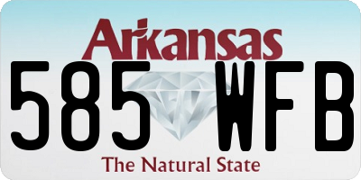 AR license plate 585WFB