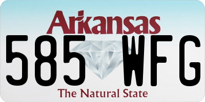 AR license plate 585WFG