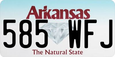 AR license plate 585WFJ