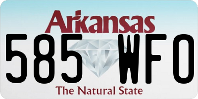 AR license plate 585WFO