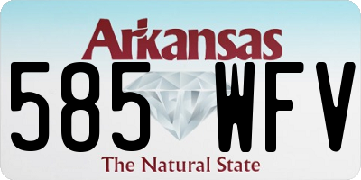AR license plate 585WFV
