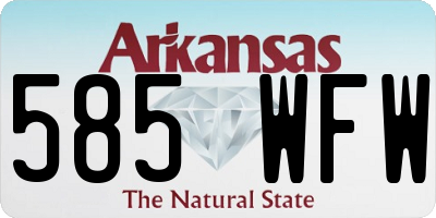 AR license plate 585WFW