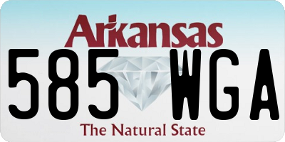 AR license plate 585WGA