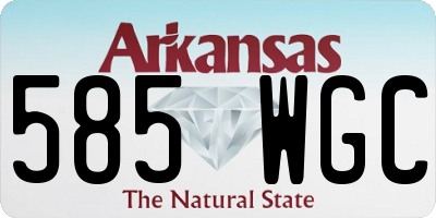 AR license plate 585WGC