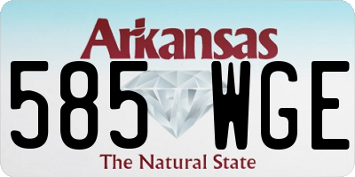 AR license plate 585WGE