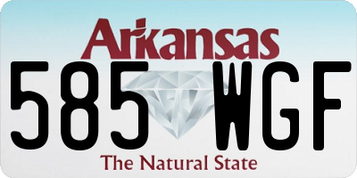 AR license plate 585WGF