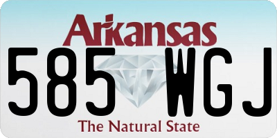 AR license plate 585WGJ