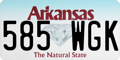 AR license plate 585WGK