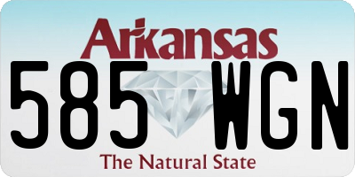 AR license plate 585WGN