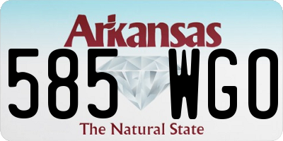 AR license plate 585WGO