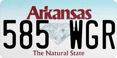 AR license plate 585WGR