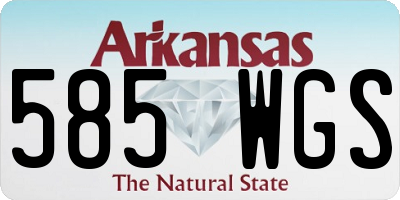 AR license plate 585WGS