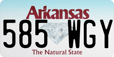 AR license plate 585WGY