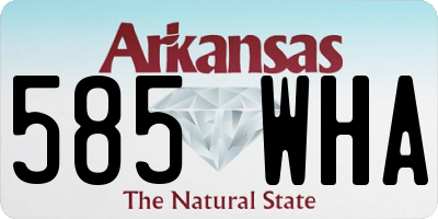 AR license plate 585WHA