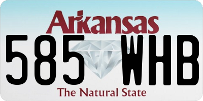 AR license plate 585WHB