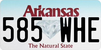 AR license plate 585WHE